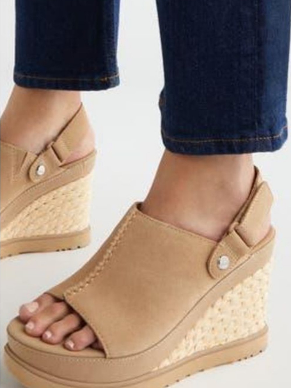 UGG Tan Espadrille Wedge Sandals